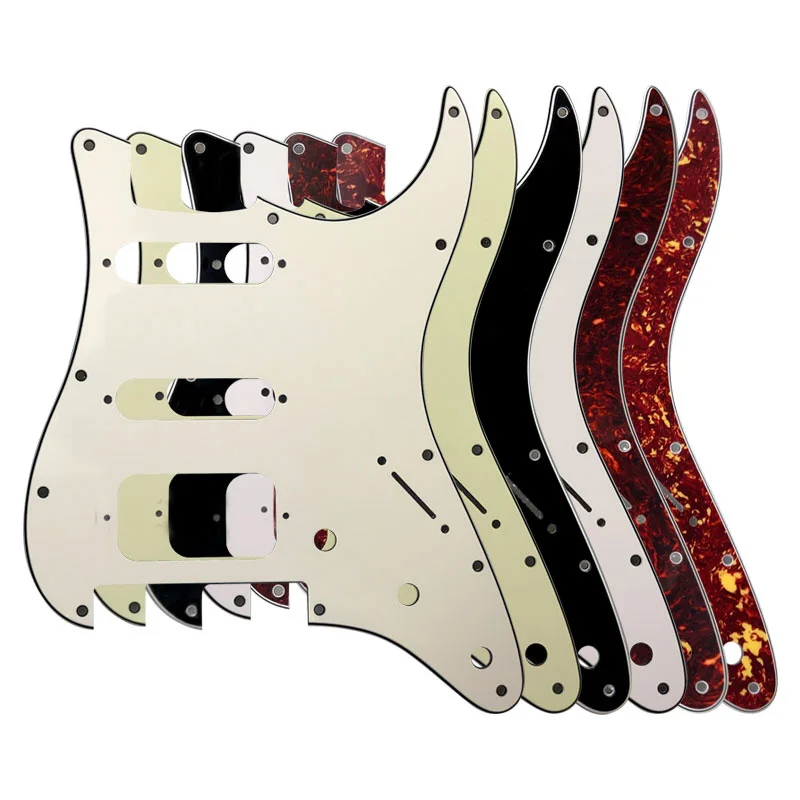 Pleroo Custom Guitar Pickguard - For US 11 Holes Strat With F Rose Tremolo Bridge Humbucker Single HSS Scratch Plate