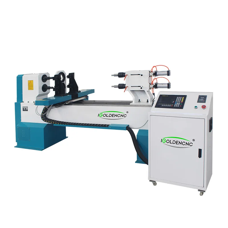 double axis four knife 1516 desktop cnc wood lathe cnc lathe turning engraving machinery price