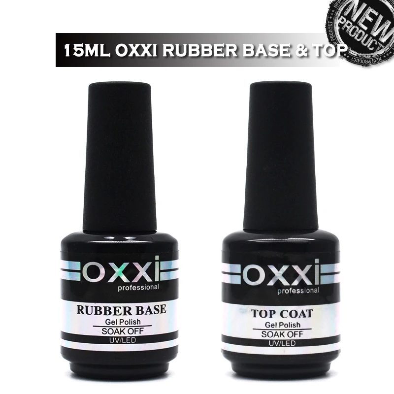 Oxxi 15ml Velluto Opaco Prodotti Per Superficie E Smalti Gellak Unghie Artistiche Semi-Permanente di UV del Gel smalto per unghie Smalto di Gomma Base E Top Primer, Base trucco set Per Le Unghie