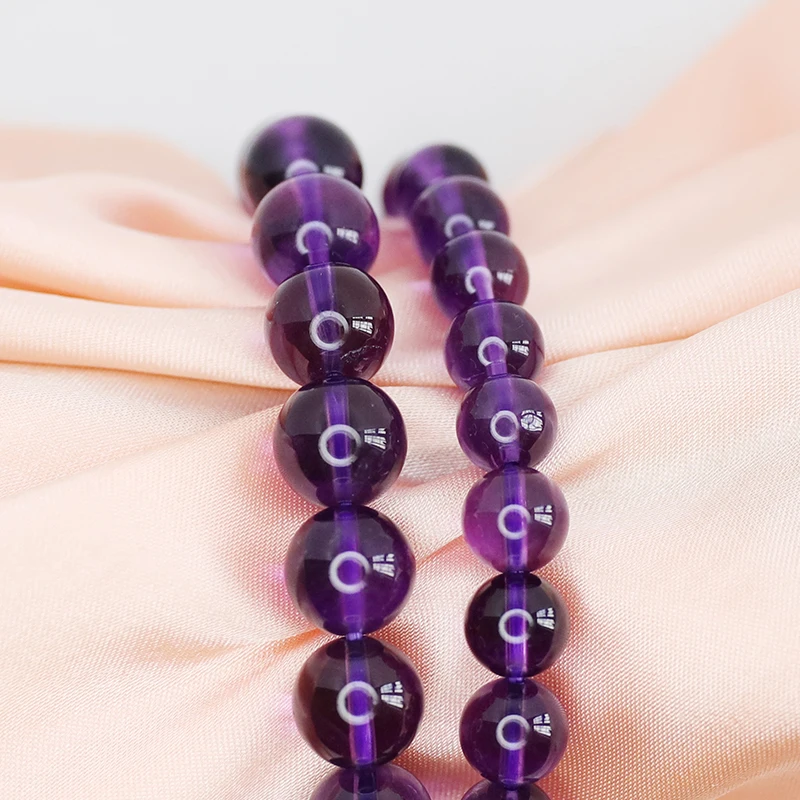 MELE Natural South Africa Amethyst strand bracelets for women and girl,8mm and 10mm round beads gemstone fine  jewelry