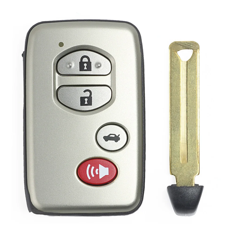 Keyecu Smart Remote Car Key Shell Case 4 Buttons for Toyota Avalon Camry Highlander RAV4 2007 2008 2009 2010 2011