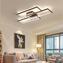 Màu Đen/Màu Trắng Hiện Đại Led Âm Cho Livingroom Phòng Ngủ 110V 220V Luces Led Trang Trí Nhà Mờ đèn Ốp Trần Đèn