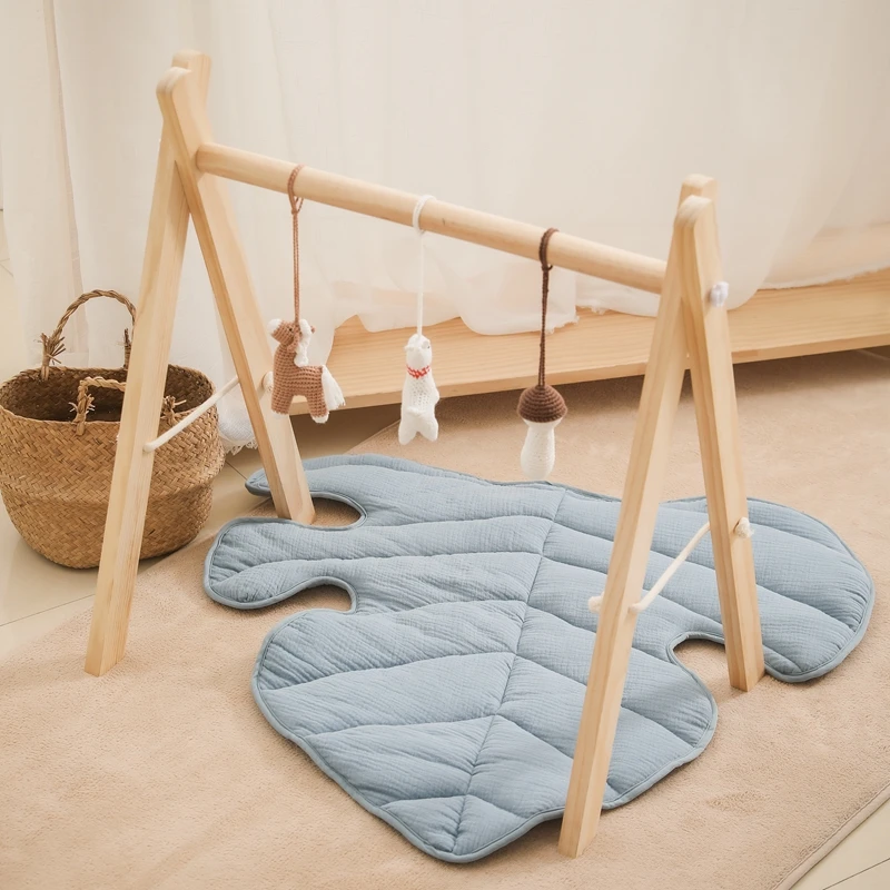 Juego de juguetes para bebé, soporte de gimnasio, manta para gatear para niños, alfombrillas de juego suaves de algodón, decoración de habitación de niños, accesorios para recién nacidos, regalo, 1 Juego