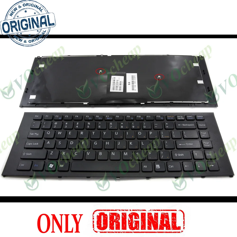 

New US Laptop Keyboard for Sony VPC-EA VPC EA PCG-61212W PCG-61211W PCG-61211T PCG-61212T PCG-61311M PCG-61317L Black WITH Frame