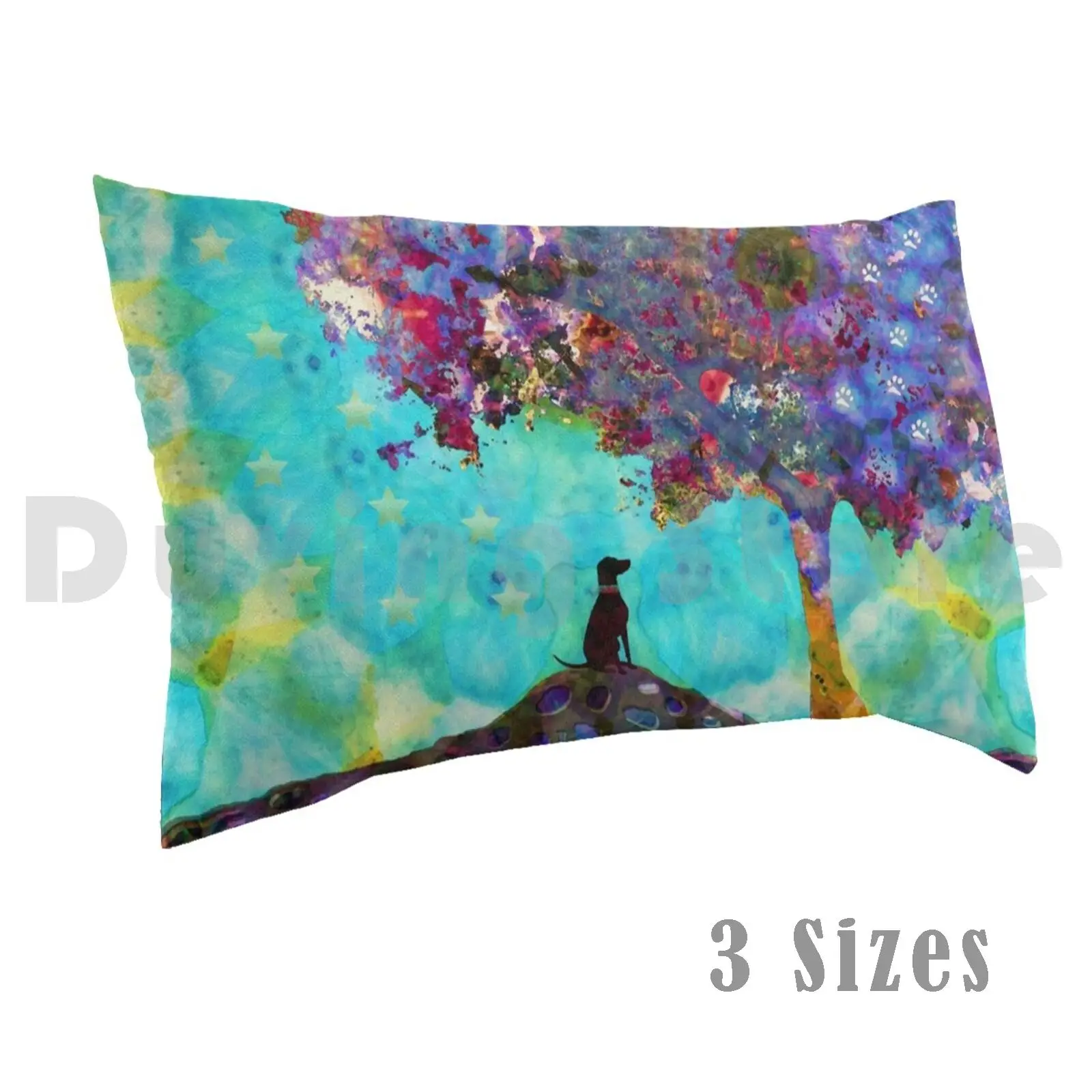 

Tree Of Life Original Design Art-Dog Is Life-Sharon Cummings Pillow Case 1698 Dog Dogs Doggie
