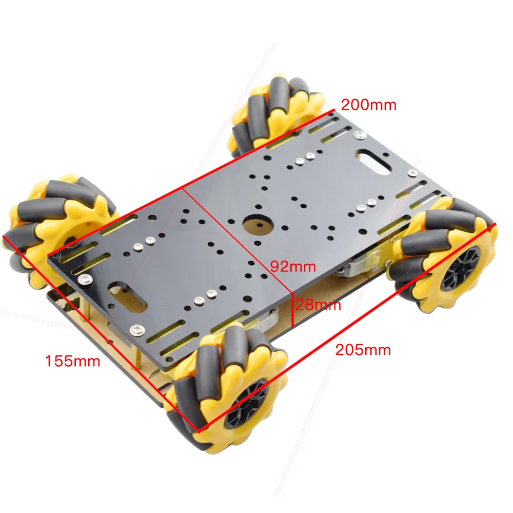 Nowe podwójne podwozie Mecanum koła robota zestaw podwozia samochodowego z silnik TT dla Arduino Raspberry Pi najtańsze DIY macierzystych części do zabawek