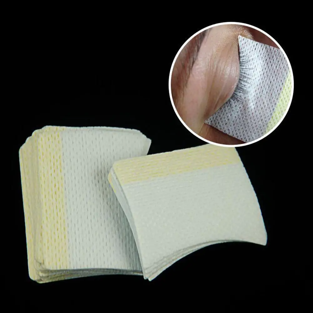 40Pcs Eyelash Extension Glue Remover Lint-Free Paper Cotton Pads Lashes Grafting Non-woven Glue Cleaning Wipes Makeup Tools