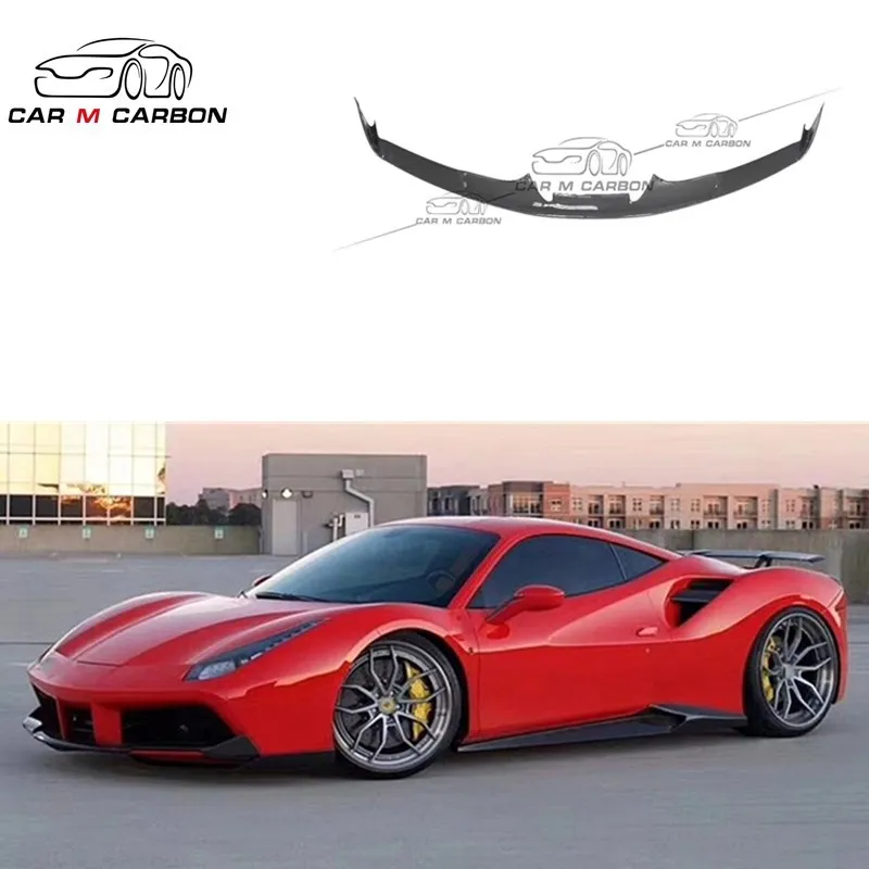 

Farri 488 Notec dry carbon fiber material front lip autoparts car bumper parts 488 front diffuser lip