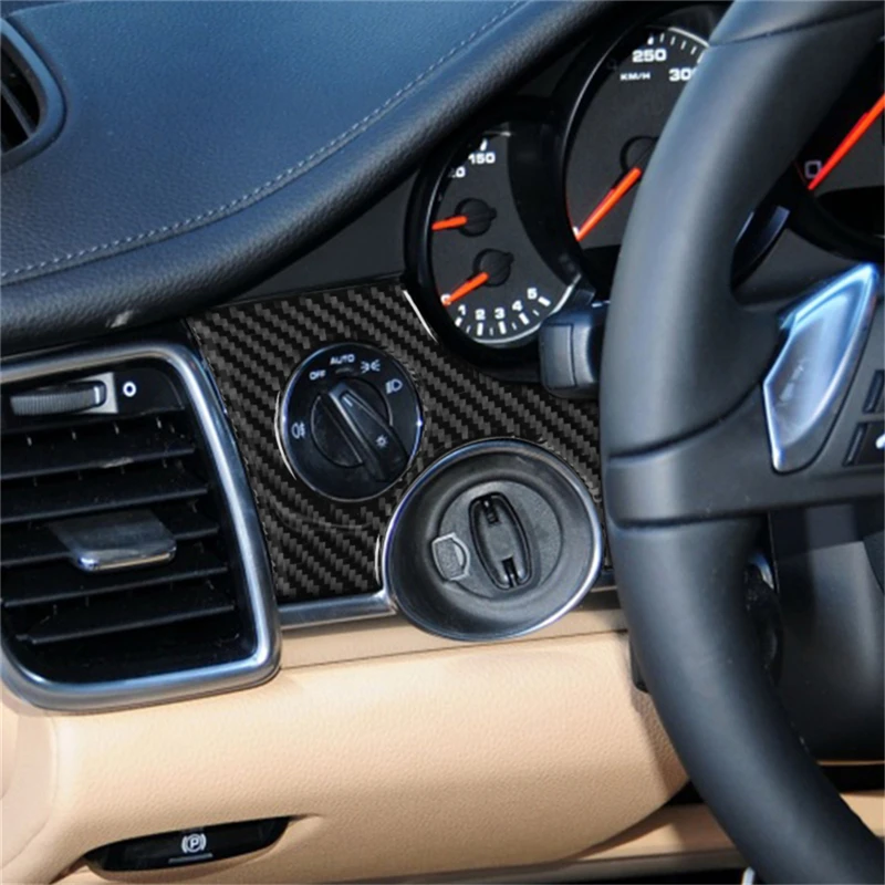 Car Decorative Interior Protection Carbon Fiber Central Control Panel Sticker For Porsche Panamera 2010-2016 Accessories