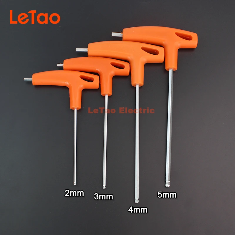 4PCS/SET Hand Tools Hex Key Allen Wrench BALL FALT Head Non-Slip Metric 2mm 3mm 4mm 5mm Allen Hexagonal Key