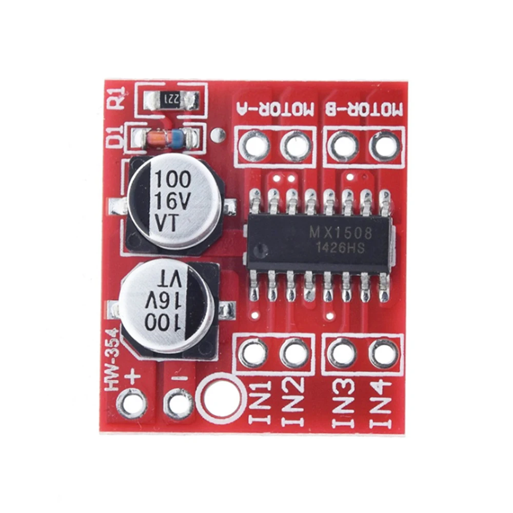 5 sztuk L298N 1.5A 2Way MX1508 DC PWM prędkość podwójny h-bridge moduł silnika krokowego