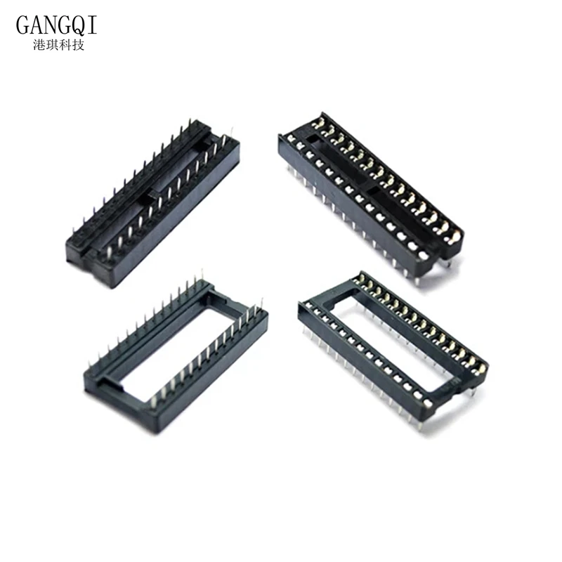 10PCS IC Sockets 2.54MM DIP6 DIP8 DIP14 DIP16 DIP18 DIP20 DIP28 DIP40 pins Connector DIP Socket 6 8 14 16 18 20 24 28 40 pin