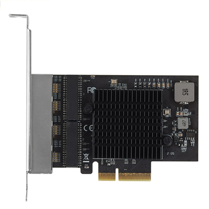 4-Port PCI-E X4 2.5G Gigabit Network Card Desktop Computer Server RTL8125B 2500M Routing Ethernet Rj45 PCIE Card 2.5G