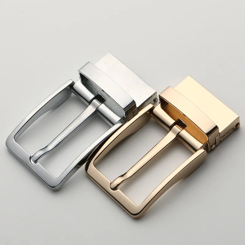 Men's rotatable belt head 3.5cm wide metal pin buckle waist belt headed pants with head tail clip pin buckle business casual