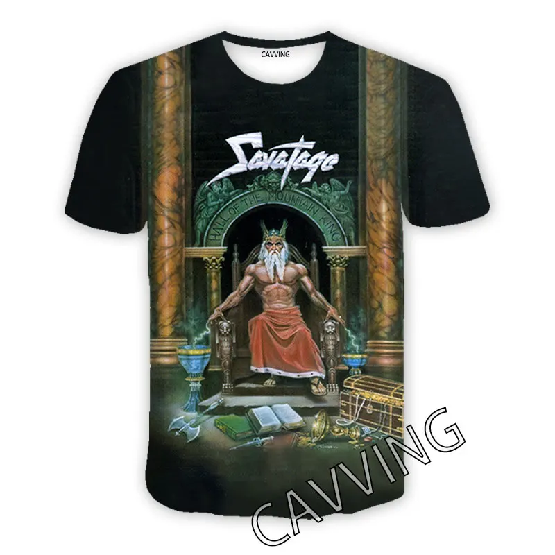 New Fashion Women/Men's 3D Print  Savatage  Rock  Casual T-shirts  Hip Hop Tshirts Harajuku Styles Tops Clothing   Size : S-7XL