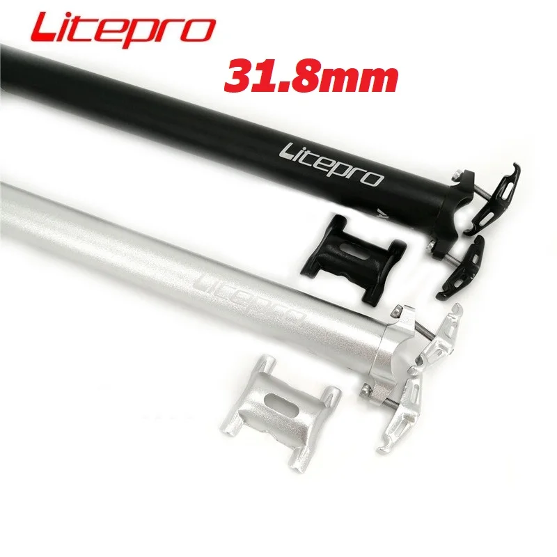 Litepro A71 Seat Post 31.8mm *600mm For Brompton Seatpost Aluminum Alloy 6061 Folding Bike Seat Tube Black Silver