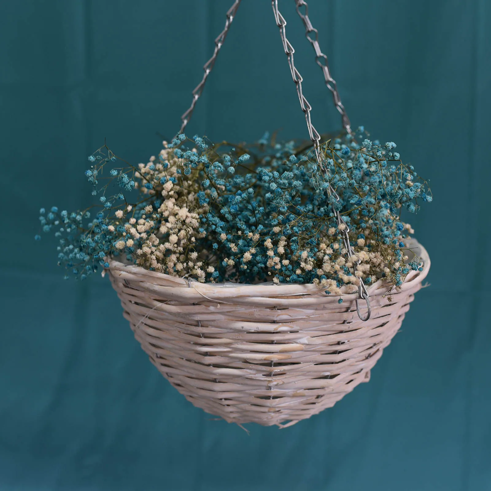 Flower Pot Basket With Chain Garden Decoration Hanging Planting Baskets Outdoor Indoor Rattan Woven Decorative Flowerpot