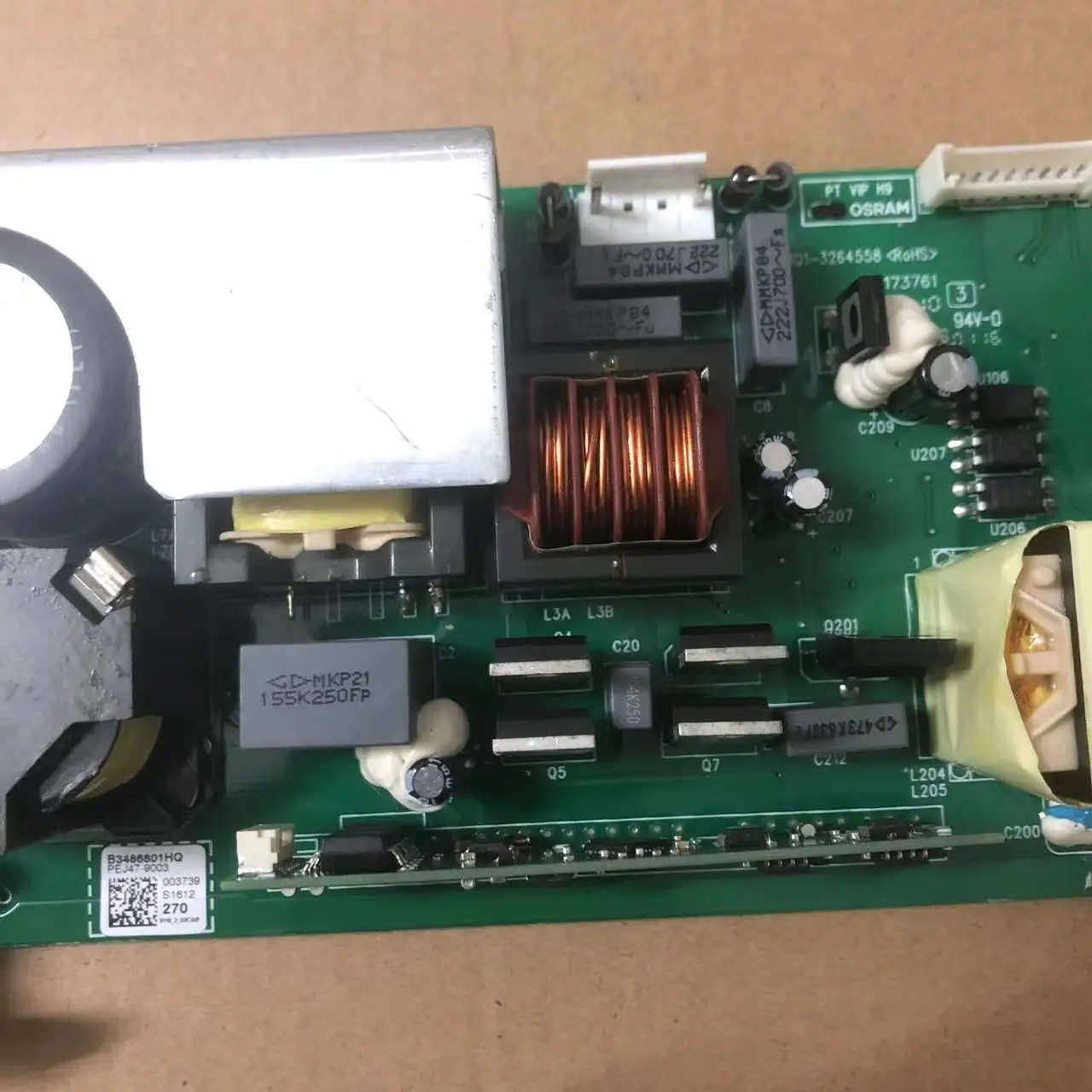 Replacement New And Original For OSRAM 1Q1-3264558 B3486801HQ 270W Projector Power Supply Board And Lamp Board