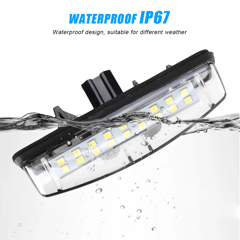 Car Number Lamp 2Pcs LED License Plate Lights CANBUS No Error for MITSUBISHI Colt plus Grandis 2003~