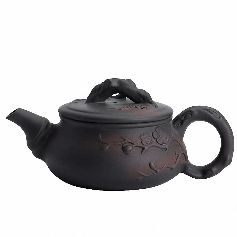 PINNY 170ML Purple Pottery Plum Blossom Teapot Ceramic Kung Fu Tea Service Retro Traditional Chinese Drinkware