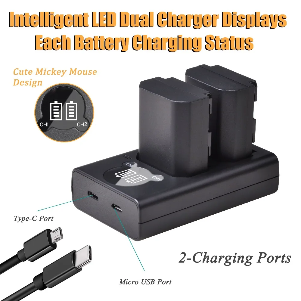 NP FZ100 NP-FZ100 Pin Và Sạc Với Loại-C Cho Sony Alpha 7S III, A7c, a7M3, Alpha 7R III A7M4, A9M2, Alpha 7RM4A