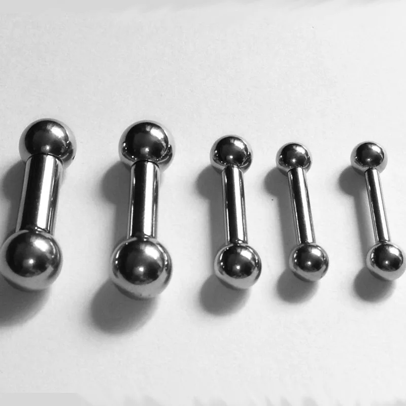 

Stainless Steel Big Ball Short Bar Straight Dumbbell Rings Eyebrow Tragus Ear Piercing Nipple PA Ring Body Jewelry