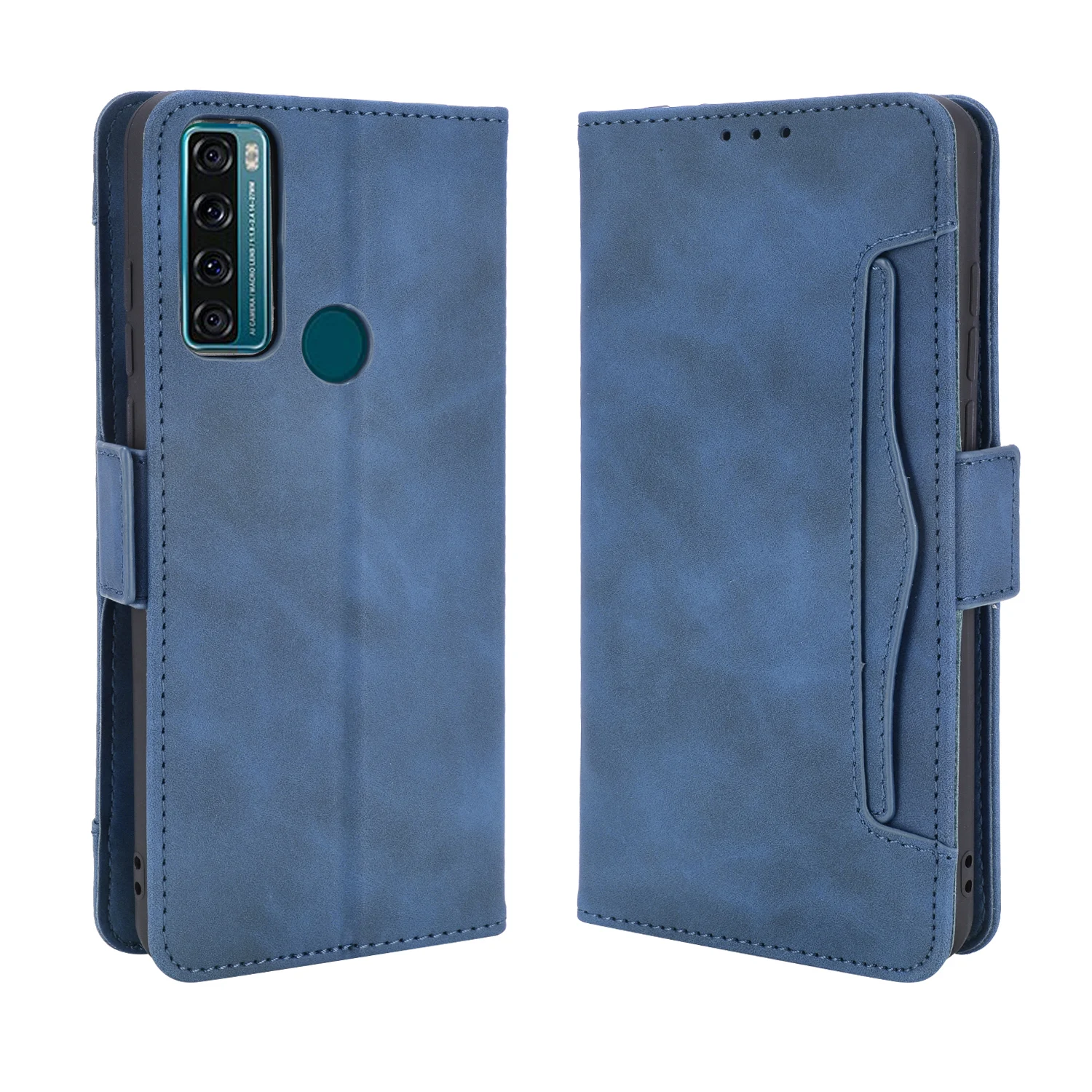 Funda de cuero de primera calidad para TCL 20 SE, cubierta con ranura para múltiples tarjetas, TCL 20 SE, TCL20SE, 20SE