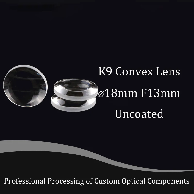 Hot selling optical glass convex lens diameter 18mm focal length 13mm sample K9 mini magnifier