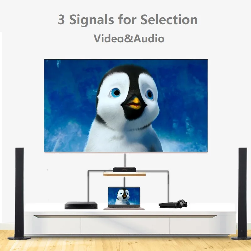 HDMI Schalter 18Gbps 3 Port 4K @ 60Hz 1080P 3D HDR10 UHD 3 In 1 Heraus HDCP 2,2 Video Audio Selector 3x1 DIY Fernbedienung für PS4/5