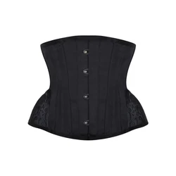 BurVogue Steampunk Lace Up Corset Slimming Body Shaper Women Gothic Embroidery Waist Trainer Short Underbust Waist Cincher