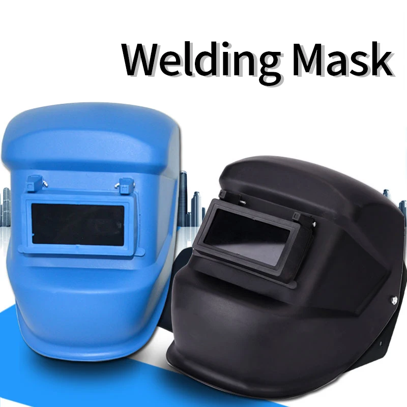 Anti-fall Plastic Welding Mask Adjustable Helmet for Soldring Plastic Solar Cap Viewing Area Adjustable Foldable Headband