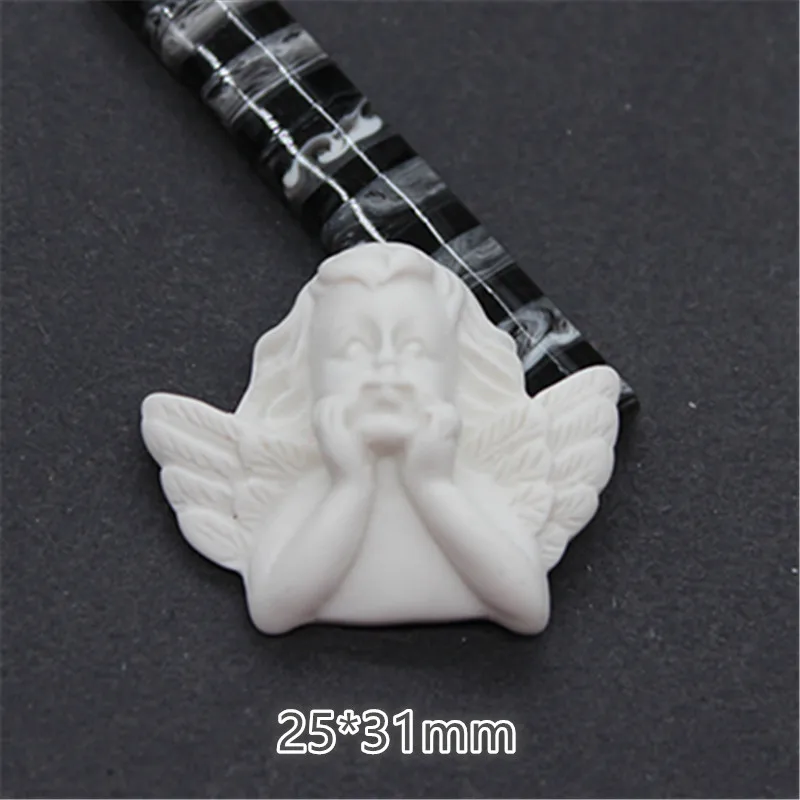 10cs Carino Nuova Resina Bianco Europeo Cupido Angelo Cammeo In Miniatura Flatback Cabochon di Arte DIY Della Decorazione Del Mestiere