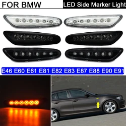 2Pcs Error Free LED Side Marker Lamp Amber Turn Signal Lights For BMW E46 E60 E61 E81 E82 E83 E87 E88 E90 E91 E92 E93