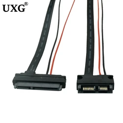 Cable 13-pin SATA 7+6pin male to 22-pin SATA 15+7pin female cable adapter-SATAIII cable 6-inch Slimline SATA Cable Cord 30cm