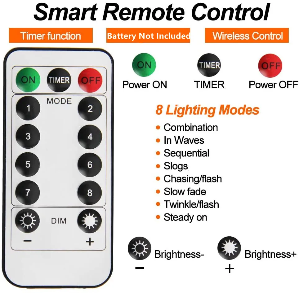 Cadena de luces de hadas LED USB, iluminación de vacaciones, cable plateado impermeable con control remoto para decoración de bodas y fiestas de Navidad, 5m, 10m, 20m