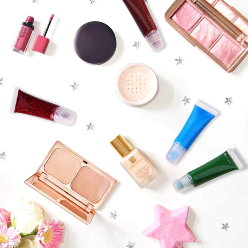 8/10/15 ml 50 Stücke Kunststoff Weiß Mini Lipgloss Leere Tube Make-Up Squeeze Klare Nachfüllung Kosmetik Zauberstab Lipgloss Verpackungsbehälter