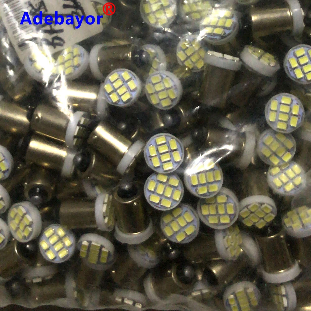 100 قطعة BA9S 8 smd T11 T10 T4W 1206 3020 8smd Led سيارة الداخلية الأبيض الجانب الذيل لمبات الإضاءة LED السيارات وقوف السيارات مصباح DC 12V #6