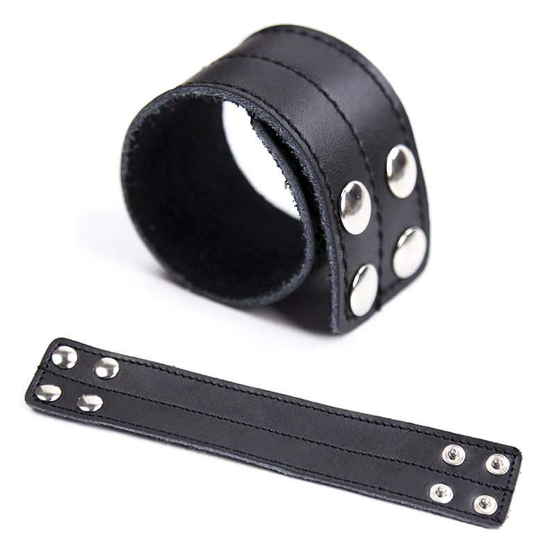 

Leather Adjustable JJ Cock Rings Delay Ejaculation Penis Belt Black Red Blue Sex Toys Products for Men Penis Rings Sex Cockring