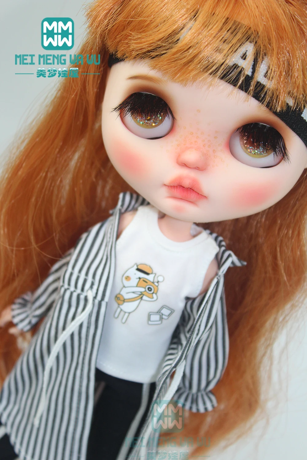 

Blyth doll dress fashion shirt stripe, slacks, jeans, sneakers Azone OB24 OB23 1/6 doll accessories girl gift