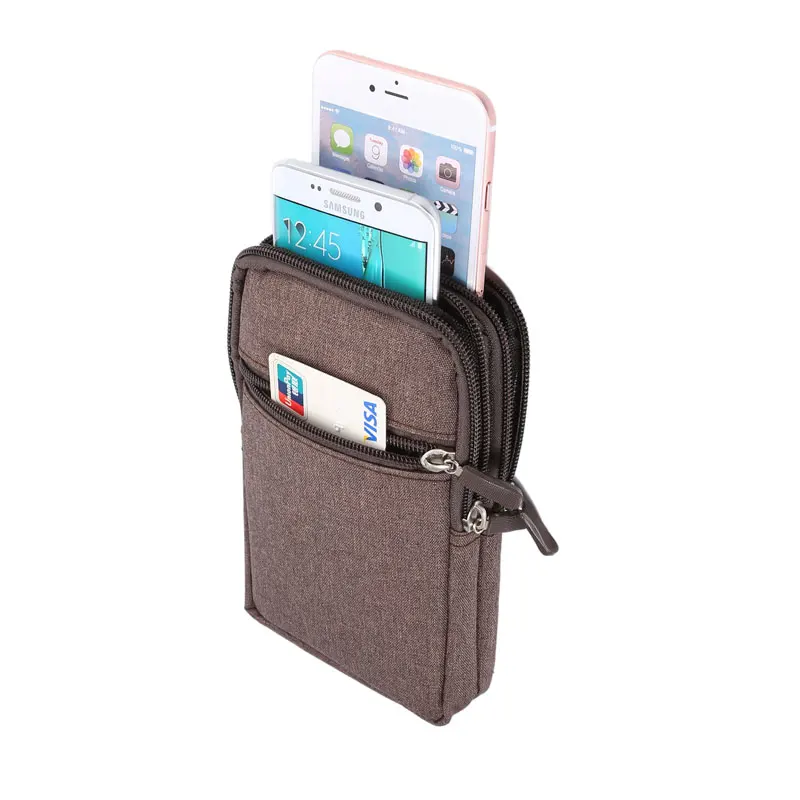 Universal Fashion Cowboy Cloth Mobile Phone Bag For Samsung/iPhone/Huawei/HTC/Xiaomi Wallet Case Belt Pouch Coin Purse Cover