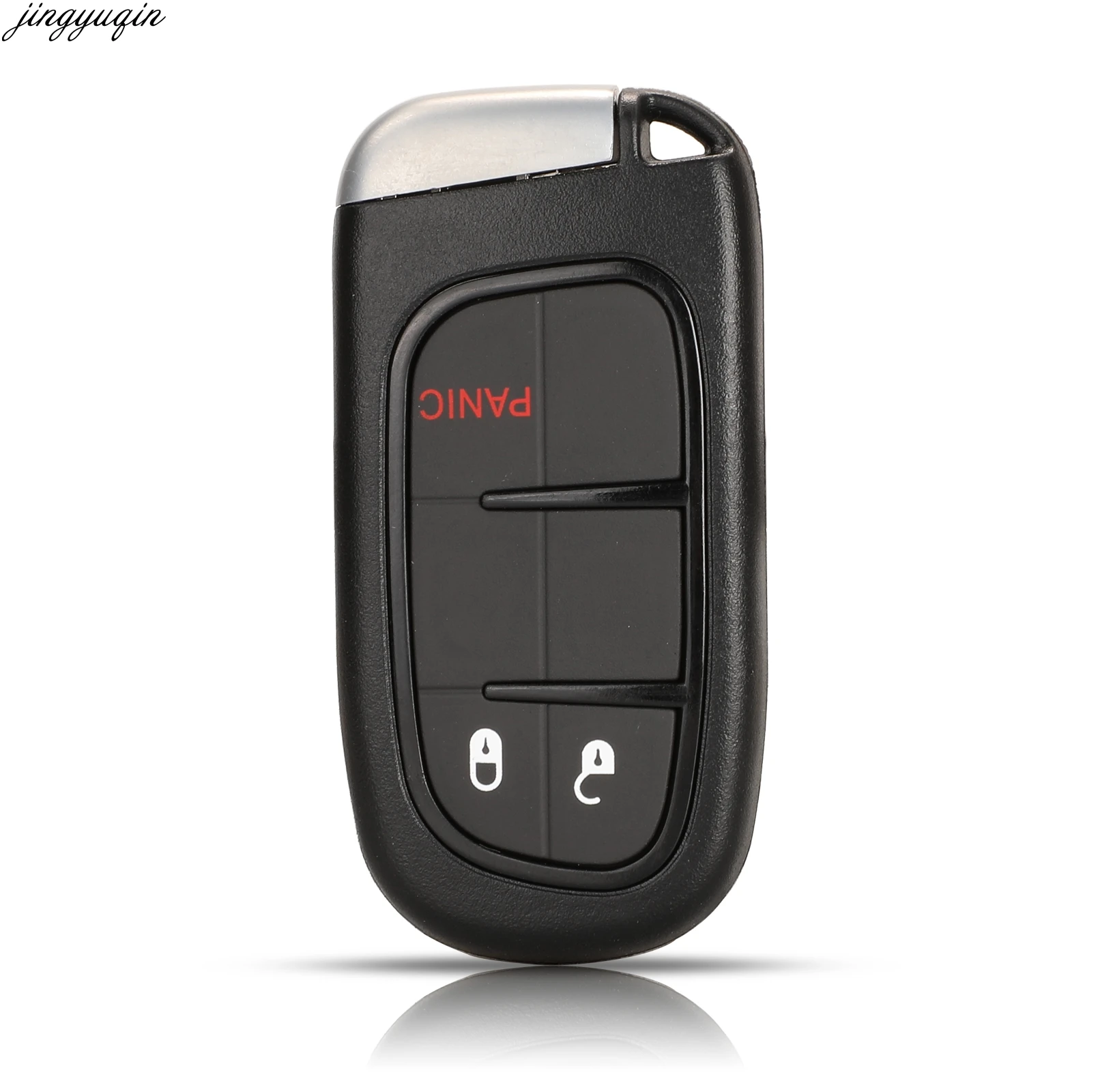 Jingyuqin Remote Car Key Case Shell For Jeep Grand Cherokee Dodge Ram 1500 Journey Dart Challenger Durango 2/3/4/5 Buttons