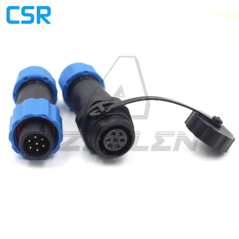 Sd1310/P-Sd1312/S,  7 Pin Waterproof Connector Plug & Socket, Ip68. Aviation Led Power Docking Cable Connector