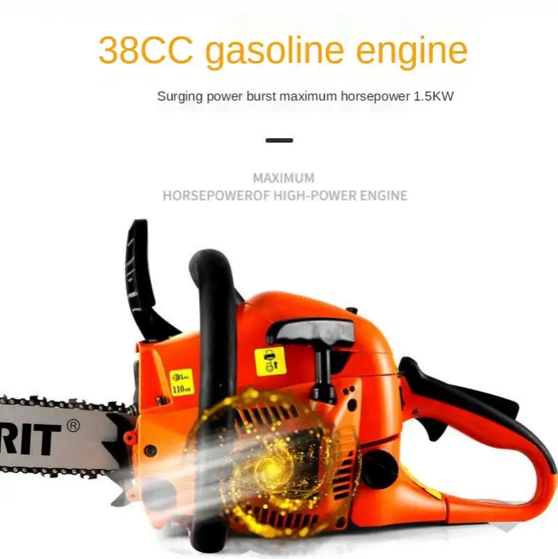 Household 16-Inch Small Gasoline Saw High Power Chain Saw, Logging Chain Saw Garden Tool Chain Saw