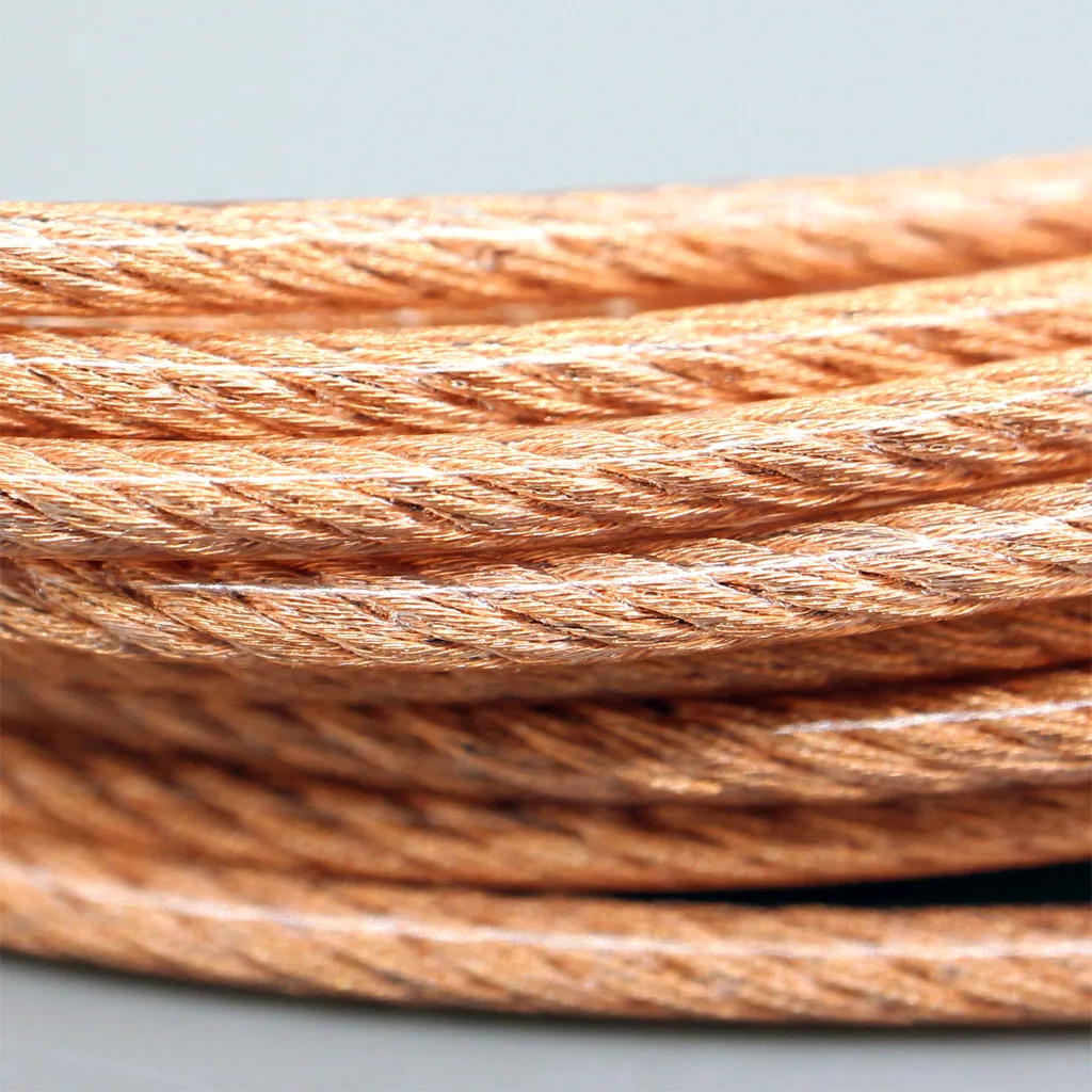 100m Type2 Copper Hi-Res 4*5*7/0.05mm 7N Litz OCC Graphene Wire Mixed OD:1.8mm For DIY Custom Earphone Cable 140core LN007733