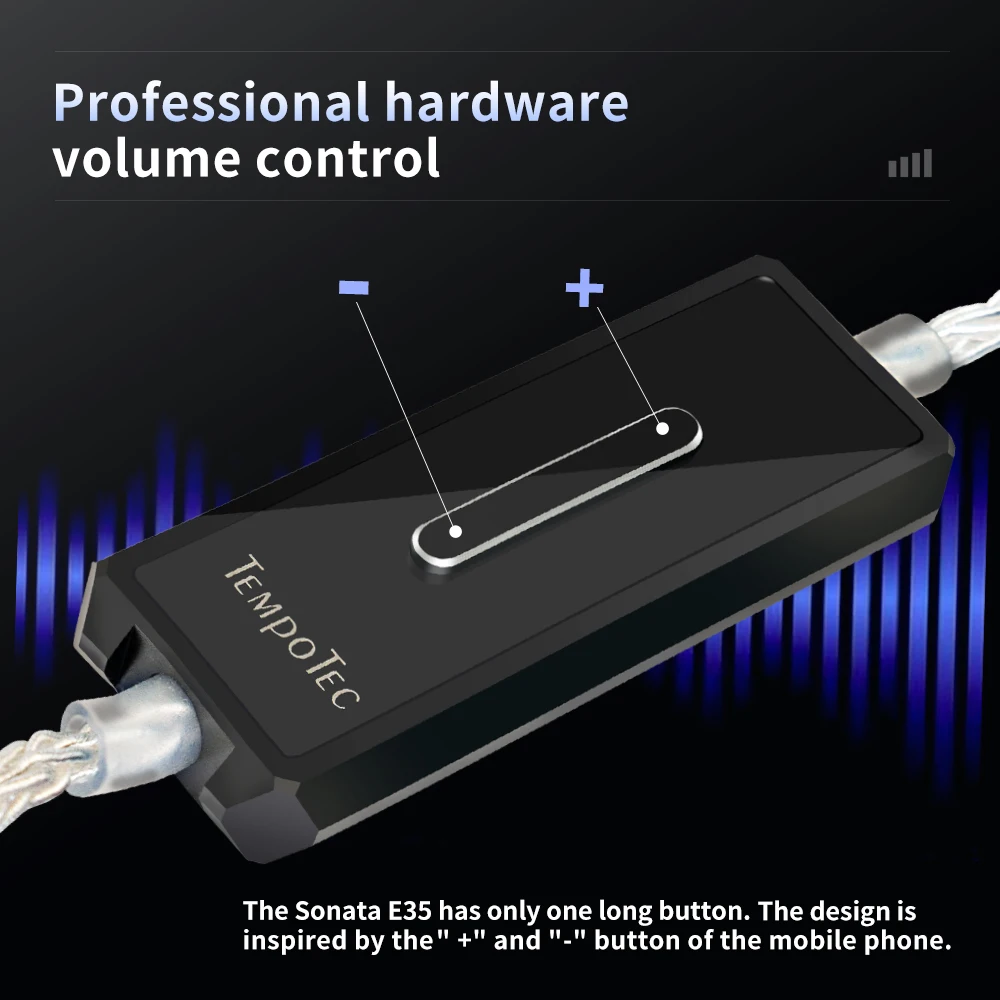 Усилитель для наушников TempoTec Sonata E44, USB, DAC, Type C до 4,4 мм Баланс 2 * CS43131 AMP DSD256 (родной) для телефонов Android и ПК MAC