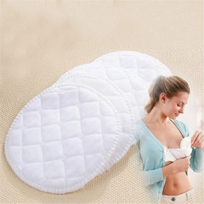 6/8/10/12Pcs Feeding Breast Pads Soft Absorbent Cotton Washable Reusable Breastfeeding Breast Nursing Pads White Nursing Pads