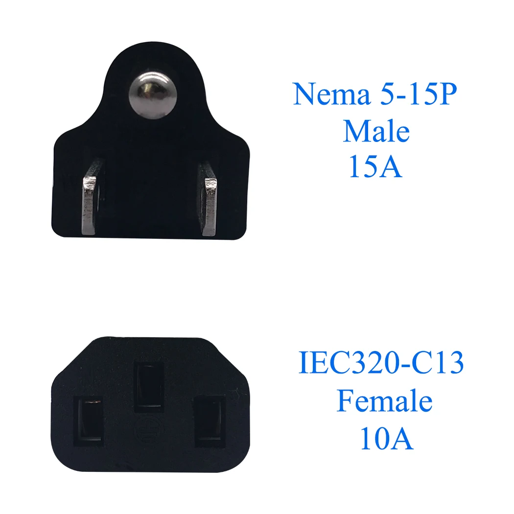 JORINDO PDU UPS Power Adapter American  Plug Converter, Nema  5-15P MALE TO IEC 320 C13 Female Adapter. 5-15P TO C13