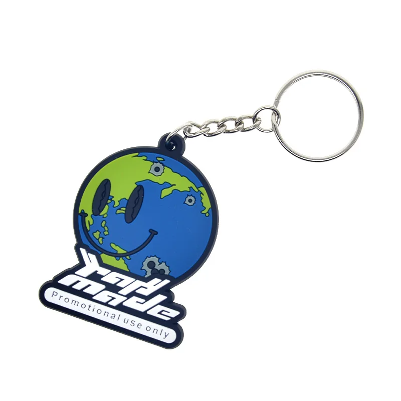 Benutzer definierte Logo 3d weichen PVC-Schlüssel bund für Werbe geschenk – Detail 4