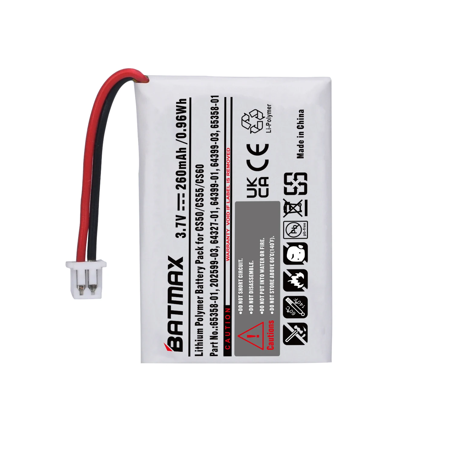 بطارية للبلنترونيكس C65 ، CS351 ، CS361 ، CS50 ، CS510 ، CS520 ، CS55 ، CS65 ، HL10 ، Savi 410/420/710/720 ، WH300 ، WH350