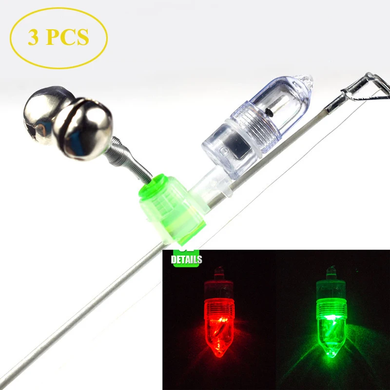 

3PCS Best Sensitivity Electronic Night hFishing Bite Alarm Fish Strike Indicator Audible Sound LED Alert Siren Bell Ring